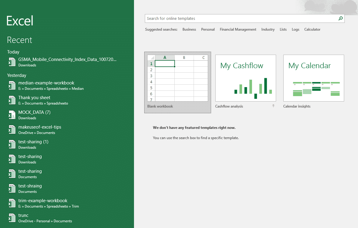 starting on how to use excel by opening a blank workbook