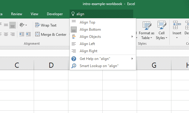 how to use excel by searching and commanding the search function to work for you