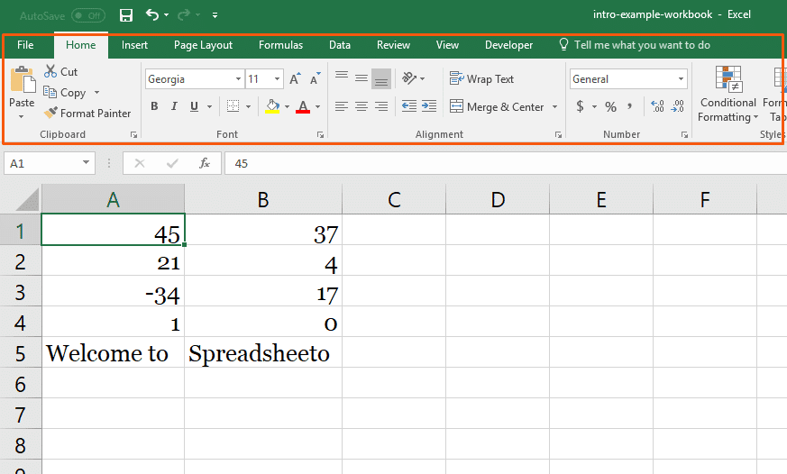 free excel how to guide - the ribbon including all excel tabs