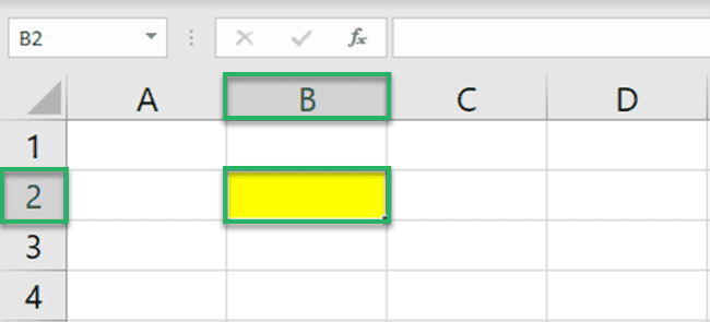 Cell reference for Cell B2