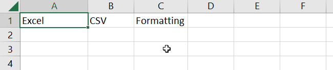 imported data in excel file