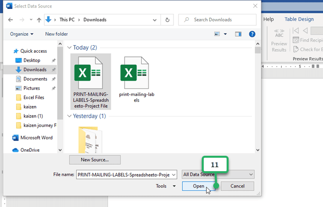 select excel workbook file