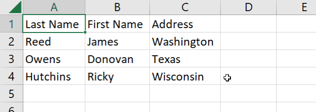 new excel workbook