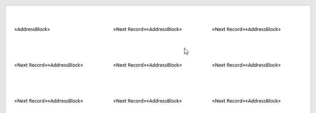 mail merge labels from excel