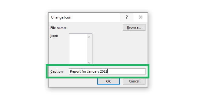 The Change Icon dialog box