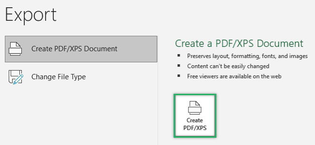 Convert Excel to pdf 