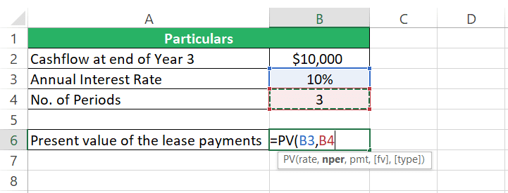 The number of years