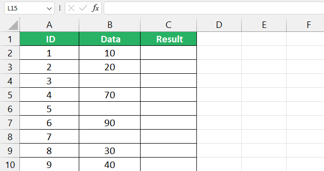 Sample data