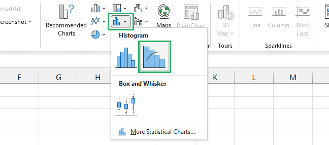 Select pareto chart